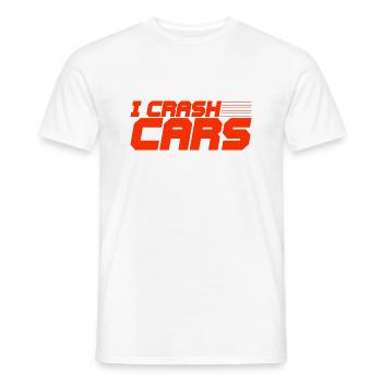 I Crash Cars 2 - Men's T-Shirt - white - Front - AI Model Male 178 dark (178cm)