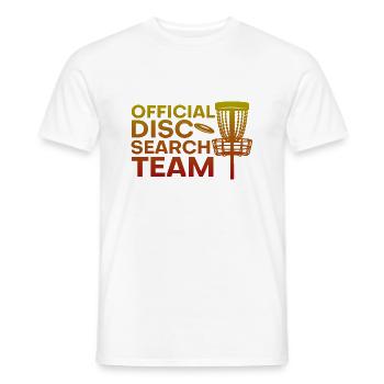Official Disc Search Team 3 - Männer T-Shirt - Weiß - Vorne - AI Model Male 178 dark (178cm)