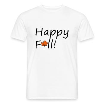Happy Fall - Men's T-Shirt - white - Front - AI Model Male 178 dark (178cm)
