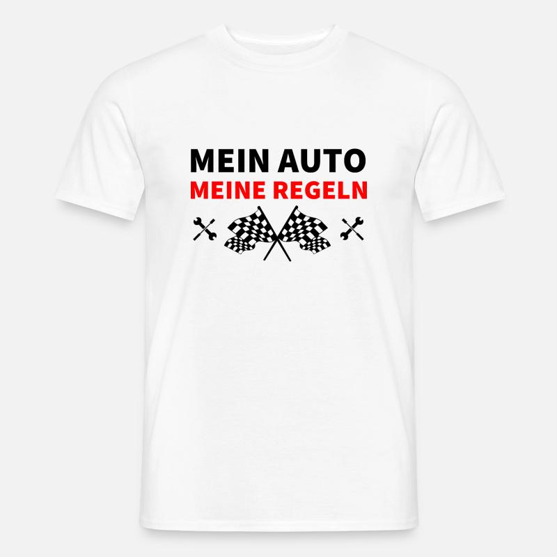 Auto - Männer T-Shirt - Weiß