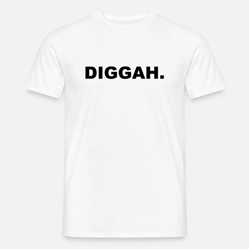 Jugendwort Digga Schwarz - Männer T-Shirt - Weiß