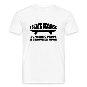 Skateboard Skating Skateboarding Skater Longboard - T-shirt homme - blanc - Devant - AI Model Male 178 dark (178cm)