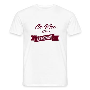 ce mec est une legende cadeau père - T-shirt homme - blanc - Devant - AI Model Male 178 dark (178cm)