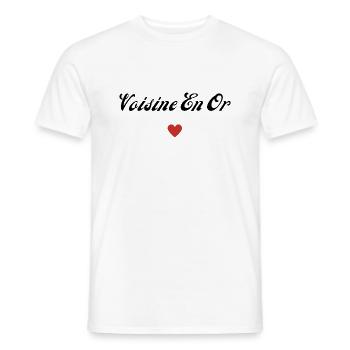 voisine en or - T-shirt homme - blanc - Devant - AI Model Male 178 dark (178cm)
