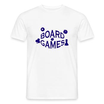 boardgame chess backgammon game night - Männer T-Shirt - Weiß - Vorne - AI Model Male 178 dark (178cm)