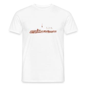 Berlin germany techno rave music party travel - Men's T-Shirt - white - Front - AI Model Male 178 dark (178cm)