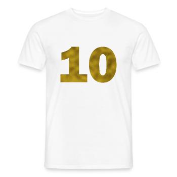 Birthday 10 years - Men's T-Shirt - white - Front - AI Model Male 178 dark (178cm)