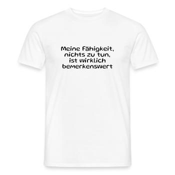 Selbstironische Sprüche - Männer T-Shirt - Weiß - Vorne - AI Model Male 178 dark (178cm)
