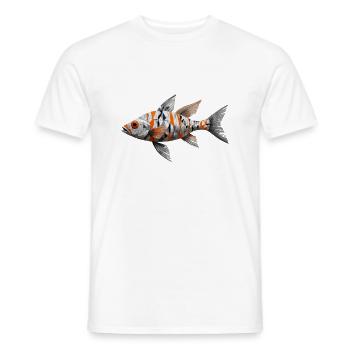 Fisch Mosaik - Männer T-Shirt - Weiß - Vorne - AI Model Male 178 dark (178cm)