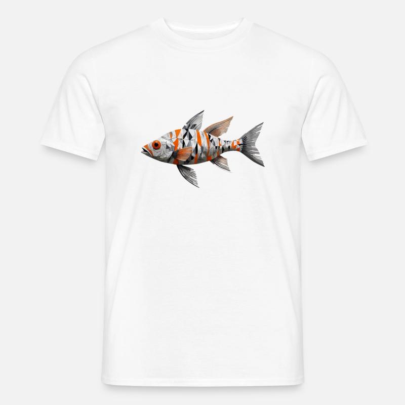 Fisch Mosaik - Männer T-Shirt - Weiß