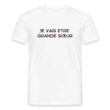 Ich werde eine große Schwester sein - Männer T-Shirt - Weiß - Vorne - AI Model Male 178 dark (178cm)