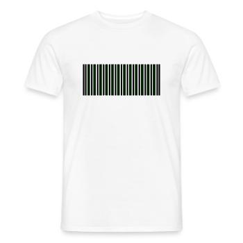 code-barres - T-shirt homme - blanc - Devant - AI Model Male 178 dark (178cm)
