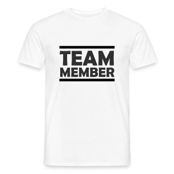 Team Member - Men's T-Shirt - white - Front - AI Model Male 178 dark (178cm)