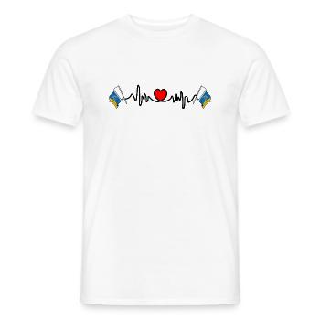 Heart rate cardio for Canary Islands - Men's T-Shirt - white - Front - AI Model Male 178 dark (178cm)