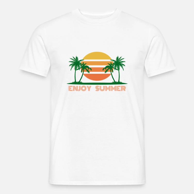 Enjoy Summer - Männer T-Shirt - Weiß