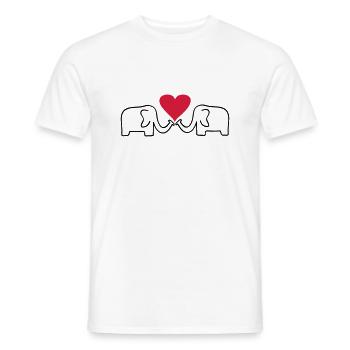 elefant - Männer T-Shirt - Weiß - Vorne - AI Model Male 178 dark (178cm)