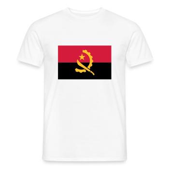 Angola Flagge - Männer T-Shirt - Weiß - Vorne - AI Model Male 178 dark (178cm)