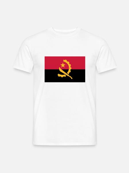 Angola Flag - Men's T-Shirt - white