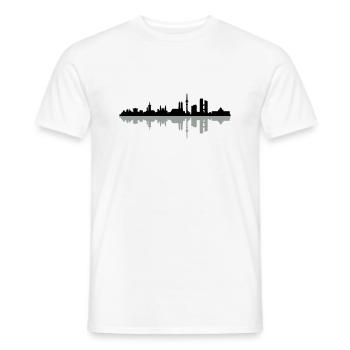 Skyline München - Männer T-Shirt - Weiß - Vorne - AI Model Male 178 dark (178cm)