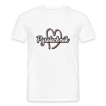 Ich liebe Pyrotechnik Pyros Feuerwerk Böller - Männer T-Shirt - Weiß - Vorne - AI Model Male 178 dark (178cm)
