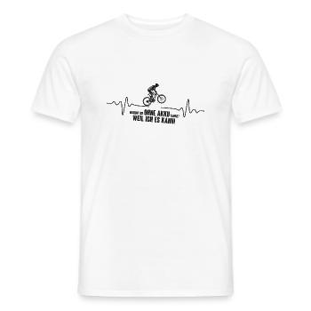 Rennrad MTB Tshirt I Fahrradfahren Ohne Akku - Männer T-Shirt - Weiß - Vorne - AI Model Male 178 dark (178cm)