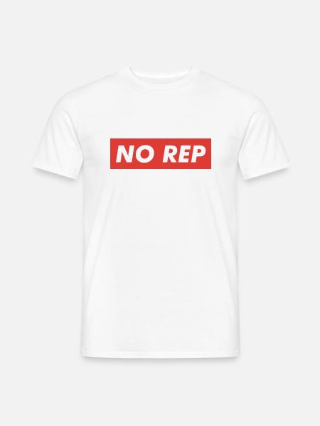 NO REP RED - Männer T-Shirt - Weiß
