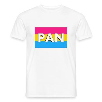 Pan Flag Pansexuelle Pan Flag Pansexualität Stolz - Männer T-Shirt - Weiß - Vorne - AI Model Male 178 dark (178cm)