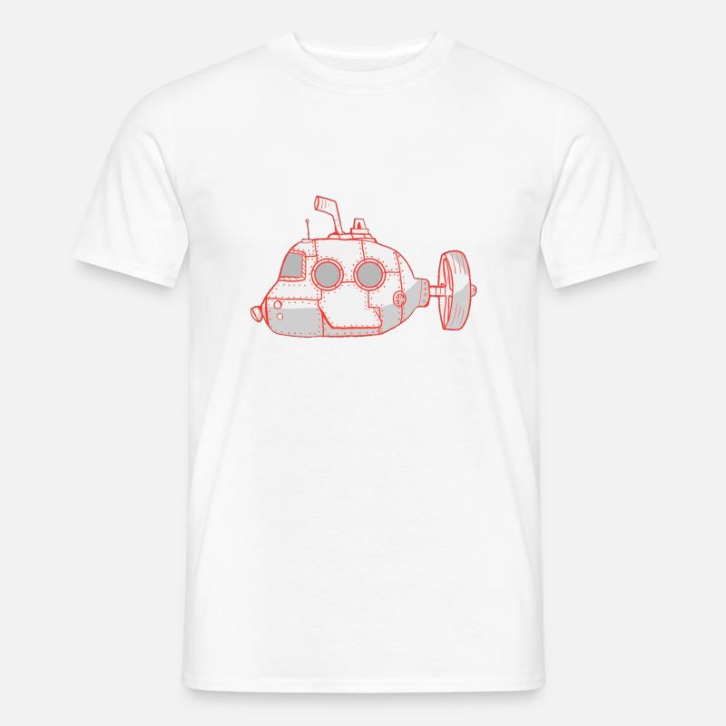 U-Boot in rot! - Männer T-Shirt - Weiß