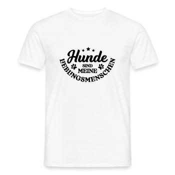Hunde sind meine Lieblingsmenschen T-Shirt - Männer T-Shirt - Weiß - Vorne - AI Model Male 178 dark (178cm)