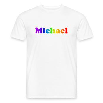 Michael - Men's T-Shirt - white - Front - AI Model Male 178 dark (178cm)