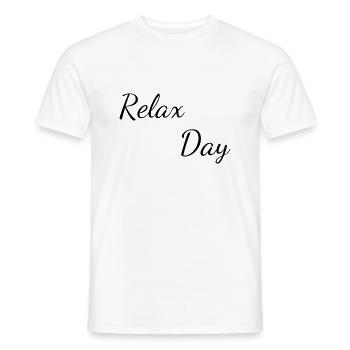 Relax day - T-shirt homme - blanc - Devant - AI Model Male 178 dark (178cm)
