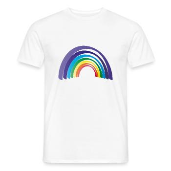 Regenbogen - Männer T-Shirt - Weiß - Vorne - AI Model Male 178 dark (178cm)