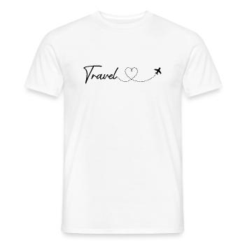 voyage de vacances - T-shirt homme - blanc - Devant - AI Model Male 178 dark (178cm)