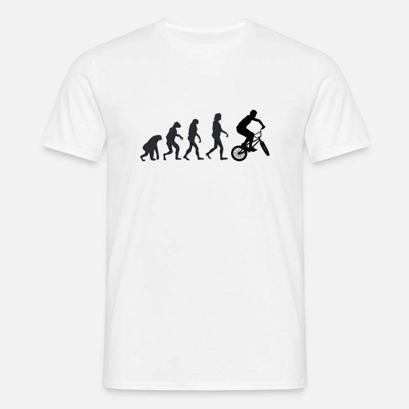 Bicycle - Human Evolution - Men's T-Shirt - white