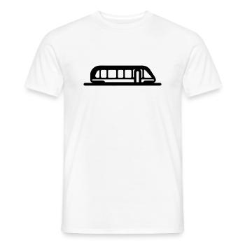 train - Men's T-Shirt - white - Front - AI Model Male 178 dark (178cm)