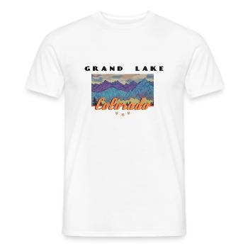 RETRO: Grand Lake Colorado - Männer T-Shirt - Weiß - Vorne - AI Model Male 178 dark (178cm)