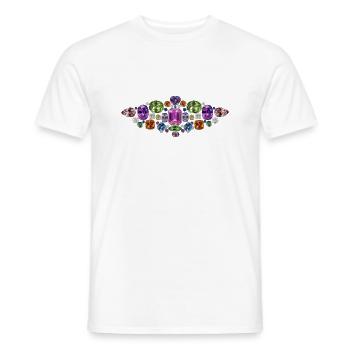 Edelsteine - Männer T-Shirt - Weiß - Vorne - AI Model Male 178 dark (178cm)