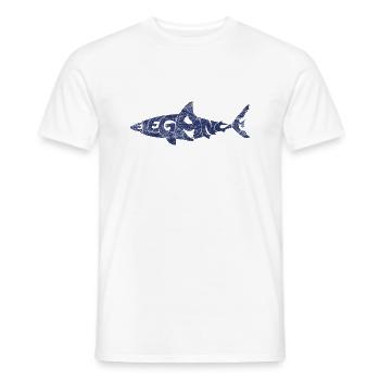 Elegant Shark - Men's T-Shirt - white - Front - AI Model Male 178 dark (178cm)
