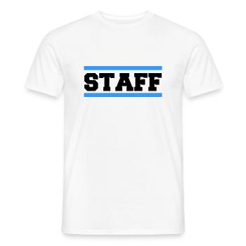 staff - Männer T-Shirt - Weiß - Vorne - AI Model Male 178 dark (178cm)