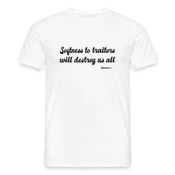 Softness to traitors - Men's T-Shirt - white - Front - AI Model Male 178 dark (178cm)