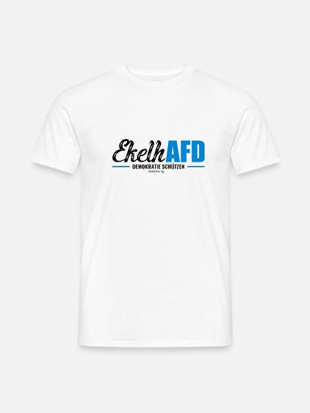 Mimikama EkelhAFD - Männer T-Shirt - Weiß