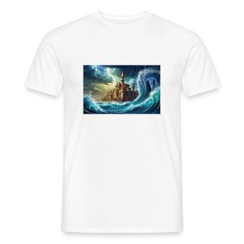 gruselige mythische Orte – Der Untergang von Atlantis - Männer T-Shirt - Weiß - Vorne - AI Model Male 178 dark (178cm)