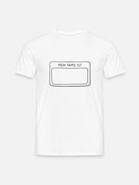 Namensschild mein Name ist - Männer T-Shirt - Weiß