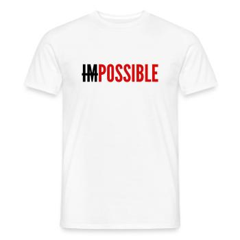 IMPOSSIBLE - POSSIBLE - T-shirt homme - blanc - Devant - AI Model Male 178 dark (178cm)
