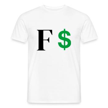 Buchstabe f Dollar - Männer T-Shirt - Weiß - Vorne - AI Model Male 178 dark (178cm)