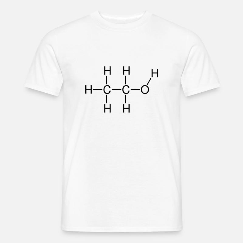 Ethanol Alcohol structural formula - Men's T-Shirt - white