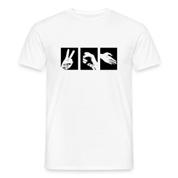 Scissors Stone Paper - Men's T-Shirt - white - Front - AI Model Male 178 dark (178cm)