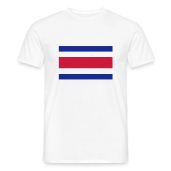 drapeau_costa_rica - T-shirt homme - blanc - Devant - AI Model Male 178 dark (178cm)