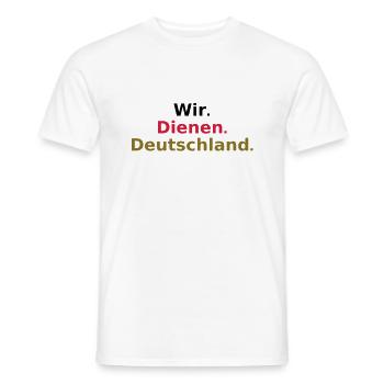 Wir Dienen Deutschland - Men's T-Shirt - white - Front - AI Model Male 178 dark (178cm)