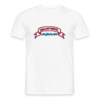 SUPER ADAM - Men's T-Shirt - white - Front - AI Model Male 178 dark (178cm)